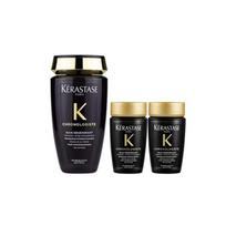 Kerastase Juodojo Deimanto Šampūnas Atkuria, Drėkina, Drėkina, Suteikia Blizgesio, Valo Citrinos Skonio Rožė + Juodojo Deimanto Šampūnas 250ml+80ml*2 juoda