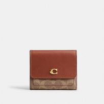 [Coach] Mila Small Flap Wallet CAT56 B4XHG brown