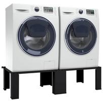 Washing Machine Pedestal 2 pcs Black 127 x 54.5 x 32.5 cm Steel
