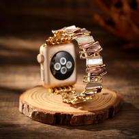 Compatible Apple Watch Strap for iWatch S10/S9 - Creative Irregular Design, Trending in New Colors brown