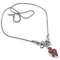 Natural Yellow Onyx Gemstone Handmade 925 Sterling Silver Necklace 18  M6i16