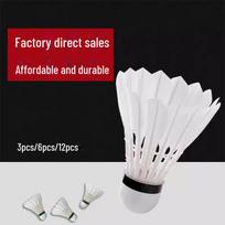 Boca Badminton Teal Full Round Durable Arena Training Competition Shuttles, 12-Pack 3 Training White Feather