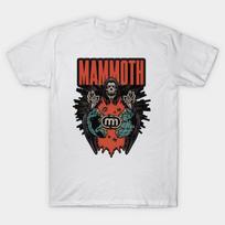 Men Black Print T-shirt Mammoth-Wvh No-Cut Transfer Paper Print Cotton Tshirt 3XL balta