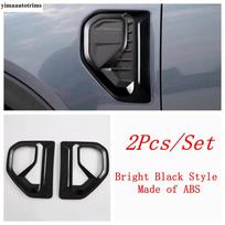 Front Side Body Air Vent Fender Guards Grille Frame Panel Cover Trim Black / Carbon Fiber Accessories For Ford Ranger  2024 Bright Black Style
