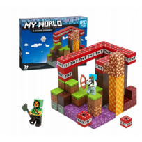 Minecraft magnetinis blokelių / kaladėlių rinkinys - 120 dalių