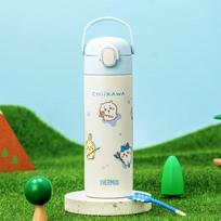 THERMOS CHiiKAWA Large Capacity Children Direct Drinking Cup, 316L Stainless Steel Insulated Cup, Student Water Bottle, 500ml, Blue