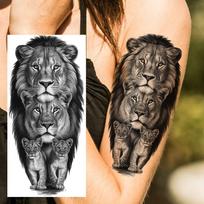 1 Sheet Creative Lion Tiger Family Temporary Tattoos Realistic Eagle Owl Animals Tatoos Waterproof Fake Tattoo Sticker Last Long China Mainland