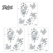 3 vnt. atsparus vandeniui tatuiruočių lipdukas vyrams, moterims, veidui, kūnui, rankoms, krūtinei, pečiams, šlaunims, juosmeniui, laikinas tatuiruotės lipdukas, ilgai išliekantis kūno meno netikras tatuiruotės lipdukas R