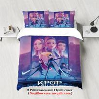 Kpop Demon-Hunters Bedding Set Queen King Size Eu Single Quilt Bed Cover Duvet Cover Sets With Pillowcases For Girls Birthday EU Single(135x200cm)