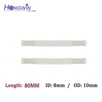2pcs/lot PA11 ID:8 OD:10 8/10/12/15/20/25/30/35/40CM Brand New Plastic Nylon Tube Corrugated Pipe For Fuel Pump Regulator 80MM