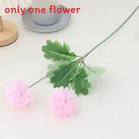 Faux Flower Long Stem Ping Pong Chrysanthemum For Photography Backdrops And Party Decoration rožinė
