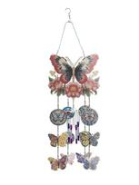 DIY Art Painting Wind Chime Set, DreamcatcherArtistic Wind Chimes Butterfly Pendant Double Side Keychain Hanging Ornament Craft China Mainland
