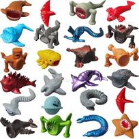 24 vnt. Jūros Valgytojo Bloop Gran Maja Figūrėlės Namų Dekoro Modelis Mini 2,5-5CM Giliavandenio Monstro Figūrėlės Namų Dekoro Ornamentai 2.5-5CM