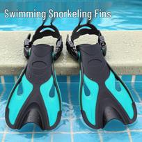 Nuoyu Adult Adjustable Open-Heel Snorkeling & Swimming Short Fins