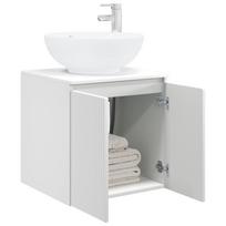 Wall Mounted Washbasin Vanity Unit White 49.5 x 44.5 x 65 cm Particleboard