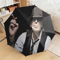 1pc Udo Lindenberg holding a cigar Umbrella Portable Folding Umbrella Iron Frame Hole Bone Structure Outdoor Home Umbrella įvairiaspalvis