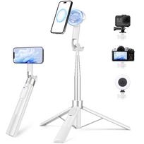 Extendable Magnetic Selfie Stick Telescopic Wireless Control Portable Flexible Plastic Aluminum Alloy 2-5kg Load Capacity balta