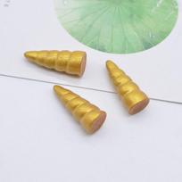 10 vnt vaivorykštės aukso vienaragio kukurūzų mygtuko aplikacijos, iškarpos, pasidaryk pats manikiūro aksesuaras, 10*24 mm Gold Corn