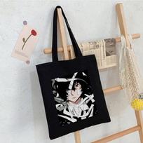 Anime Bungo Stray Dog Osamu Dazai Canvas Bag Harajuku Goth Shopper Large Capacity Women Bag Classic Vintage HandBag Shoulder Bag 24*26cm