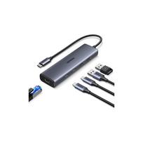 UGREEN 10Gbps USB-C šakotuvas su Ethernet adapteriu (2x USB-C, 2x USB-A)