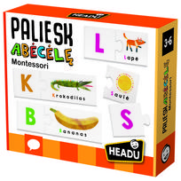 HEADU  „Montessori“ Žaidimas „Paliesk abėcėlę“, lietuvių k.