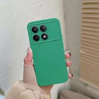 Dėklas Poco X6 Pro Dangtelis Xiaomi Poco X6 Pro Capas Atsparus smūgiams TPU Minkštas buferis Objektyvo kameros apsauga Spalvotas Fundas Poco X6 Pro For Poco X6 Pro žalia
