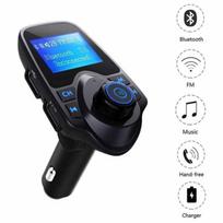 Bluetooth Transmetteur FM Radio Adaptateur Chargeur Voiture Allume-Cigare Car Kit avec 2 USB Chargeur Voiture Autoradio sans Fil éme