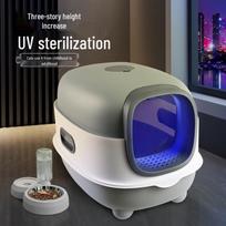 Yilv Automatinė UV sterilizavimo kačių tualeto dėžutė Extra Large/Modern Grey [Regular]