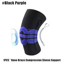 Knee Brace Compression Sleeve with Silicone Gel Spring Support for Meniscus Tear Arthritis Running Patella Stabilizer M