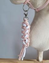 Hobby Horse Rope Lead - White and Powder Pink