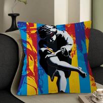 Classic G-Guns N-N R-Rose Band Pillow Gift Home Office Decoration Bedroom Sofa Car Cushion Cover Case 45X45 Peach skin 18*18(CM)-1Pcs