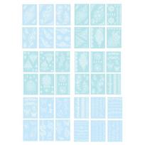 6Pcs Glow in Dark Tattoo Stickers Lace Temporary Body Art for Hands Waterproof One Size A white