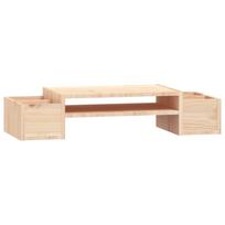 Monitor Stand 70 x 27.5 x 15 cm Solid Pine Wood