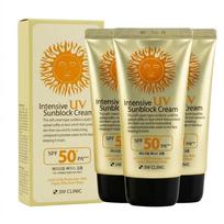 [3W Clinic] Intensyvus apsauginis kremas nuo saulės SPF50+ PA+++ (70ml x 3 vnt.) - Kasdienis lengvas apsauginis kremas nuo saulės 70ml x 3 Tubes orange
