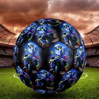 Vr46 Motorcycle Indoor Soccer Ball Size 5 Colorful All Ages Machine Stitched PVC Competition Ready Durable High-Bounce