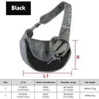 Dog out backpack,Dog Sling Carrier Breathable Mesh Travel Crossbody Bag For Puppy Cat Hiking Camping 1Pc (Black,S) juoda