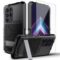 For Samsung Galaxy S24 Ultra 5G Case Metal Aluminum Alloy Phone Cover With Kickstand Built in Screen Protector Shockproof Armor For Galaxy S24 Ultra
