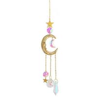 1pc,Crystal Chime Suncatcher,Home Bedrooms Balcony Sun And Moon Prism Decor Pendant