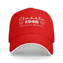 Klasikinės 80-ojo gimtadienio dekoracijos 1946 m. 80-ojo gimtadienio laisvalaikio beisbolo kepurė Lauko sporto hiphopo kepurės Moterims Dizaino beisbolo kepurės One Size