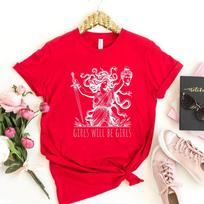 Merginos bus merginos marškinėliai jai Medūza su Persejo galva Feministinis T-shirt Moteriški Įgalinantys Unisex T-shirt Feministiniai Marškinėliai Viršutiniai drabužiai S