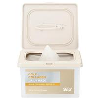 SNP Gold Collagen Daily Mask 30 Sheets (350g) - Fast & Easy Anti-Aging Pull-Out Mask Pack for Firmness and Radiance