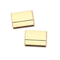2pcs Flat Alloy Magnetic Clasp Fitting 25/30mm Leather Rope Magnet Buckle Connectors For DIY Jewelry Making Bracelet Accessories
