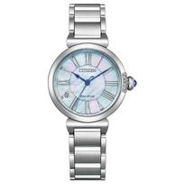 CITIZEN L Watch ROUND Collection Silver [CITIZEN] EM1060-87N (Diamond/Waterproof/Ladies) Eco-Drive (Solar Powered) Mother-of-Pearl
