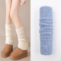 Thickened Winter Pile Socks Leg Protection Boot Socks Fashion Leg Socks rožinė