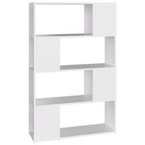 Bookshelf Room Divider White 31.5 x 9.4 x 49 in (80 x 24 x 124.5 cm) Engineered Wood