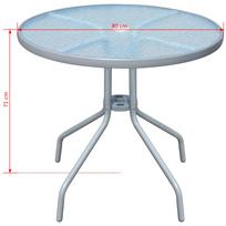 vidaXL 5 Piece Garden Dining Set Steel Black