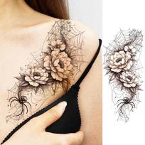 1 lapas Beautifly Voratinklio Gėlės Laikinos Tatuiruotės Moterims Lotoso Drugelio Tatuiruotės Vandeniui Atsparus Netikras Tatuiruotės Lipdukas Ilgai Išliekantis China Mainland