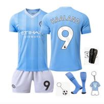 Vaikų sporto apranga „Manchester City“ Haaland futbolo marškinėliai Poliesteris Mėlyna 110-120 CM
