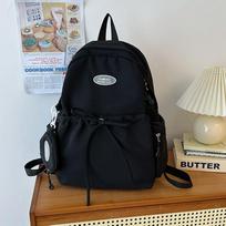 Mielas ir šviežias mokyklinis kuprinė mergaitėms, tinkama paaugliams, vidurinės mokyklos ir koledžo studentams, kelioninė kuprinė Small(33*23*13cm) juoda