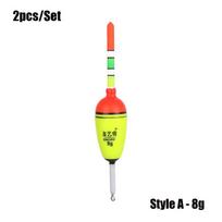 High Quality Bobber Plastic Ball Boia Eva Foam Fishing Night Float Light Stick StyleA-8g